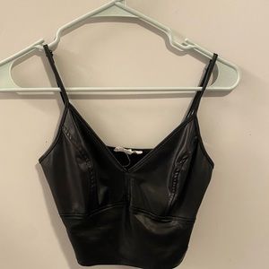 Social lite leather top